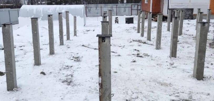 Фундамент на забивных ЖБ сваях