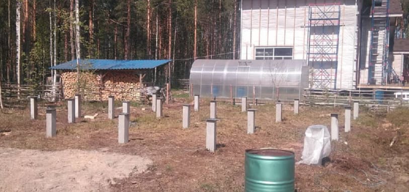Фундамент на забивных ЖБ сваях