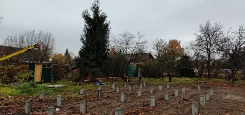 Фундамент на забивных ЖБ сваях