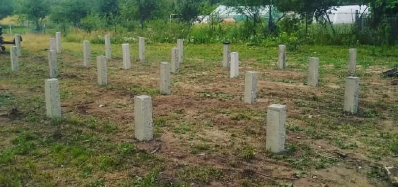 Фундамент на забивных ЖБ сваях