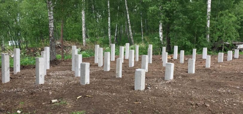 Фундамент на забивных ЖБ сваях