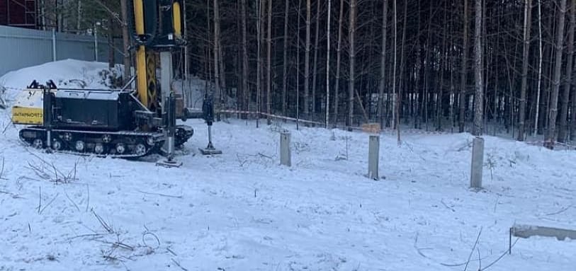 Фундамент на забивных ЖБ сваях